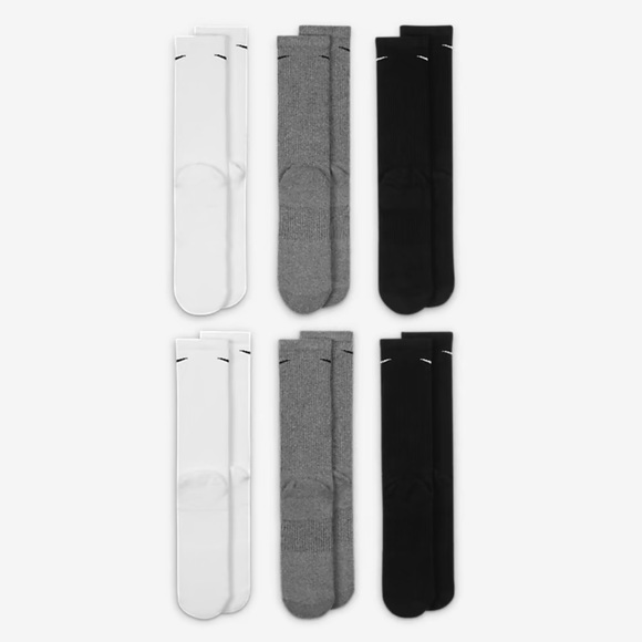 NIKE 
Training Crew Socks (6 Pairs)
Nike Everyday Cushioned

NWT - Picture 5 of 16